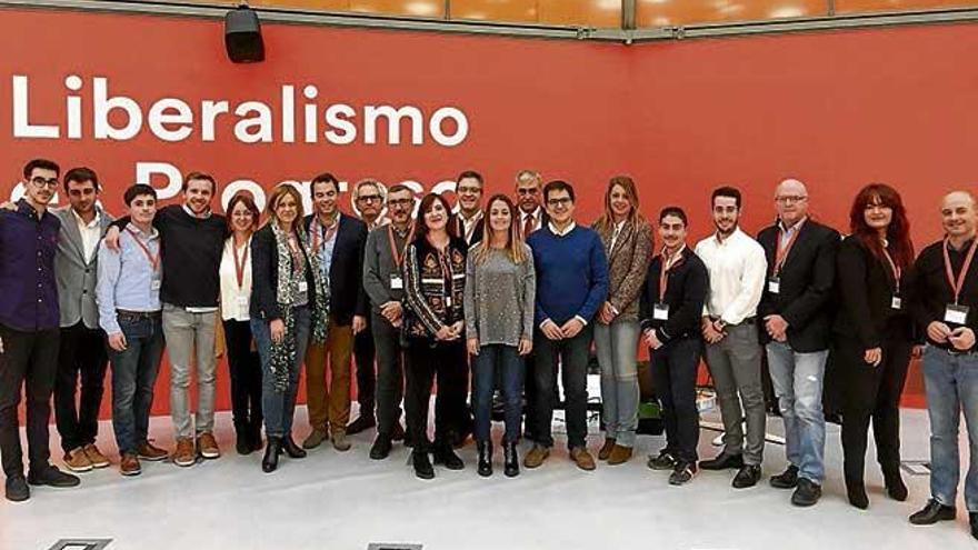 El grupo de Ciudadanos, ayer en Madrid.