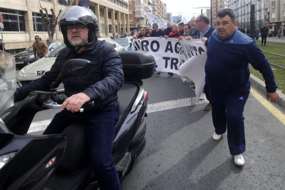 Manifestación en Murcia de los agricultores