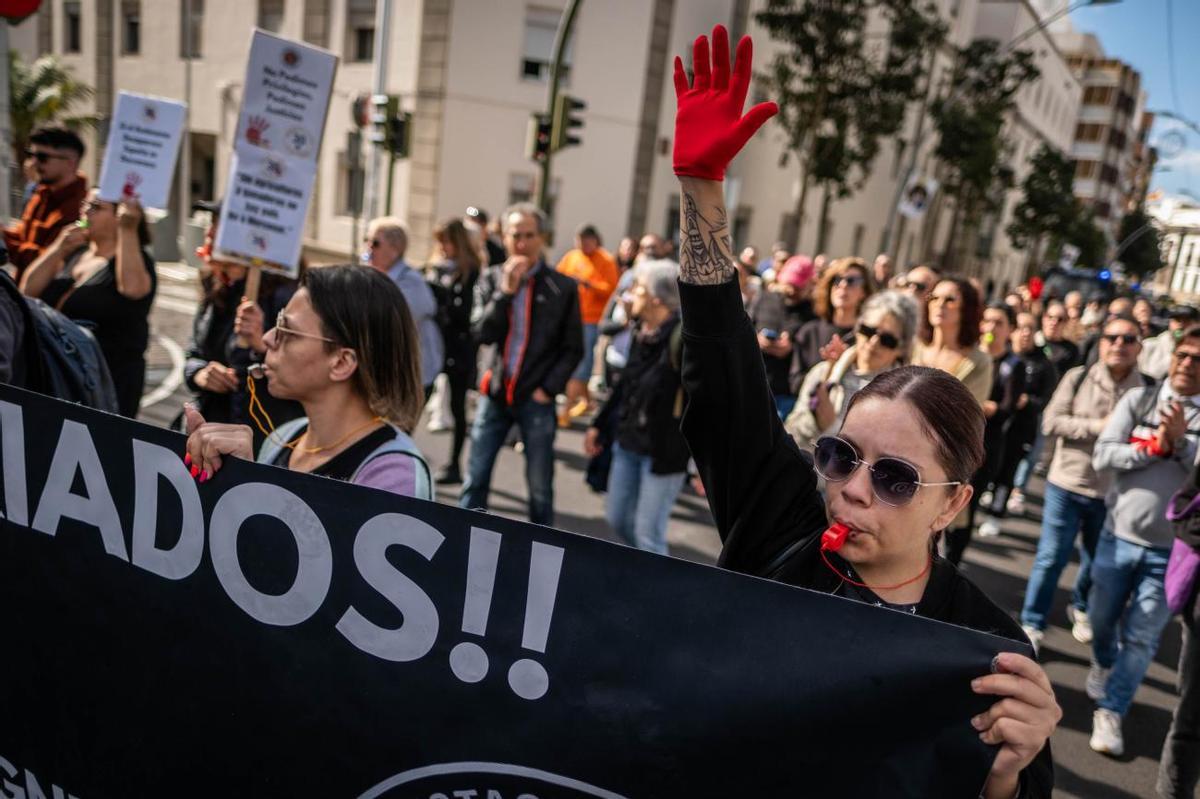 Manifestación de autónomos en Canarias
