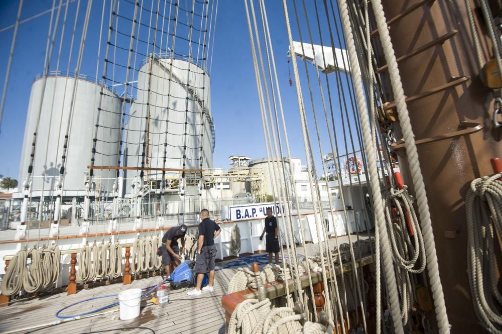 El ''Unión'', de la Armada de Perú, en A Coruña