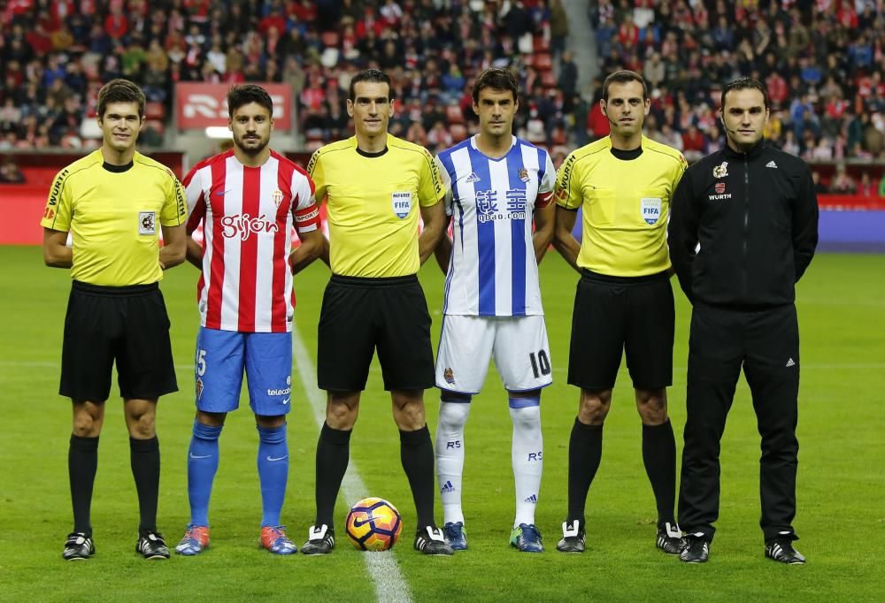 El partido entre el Sporting y la Real Sociedad, en imágenes