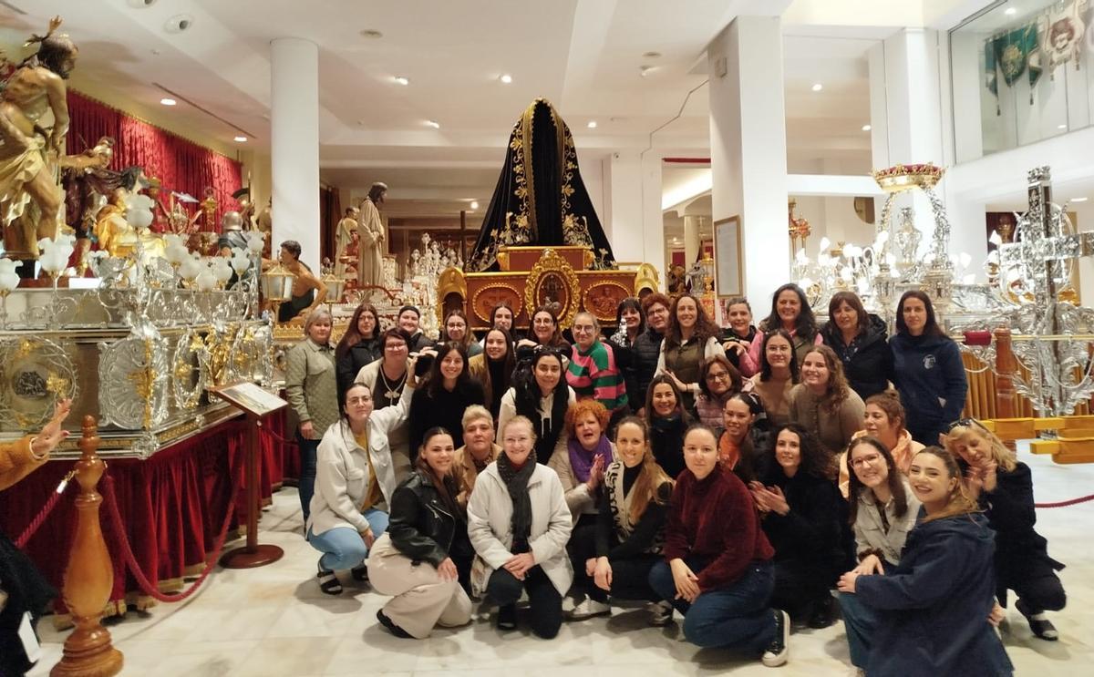 El tercio de costaleras en el Museo de Semana Santa el pasado 8 de marzo