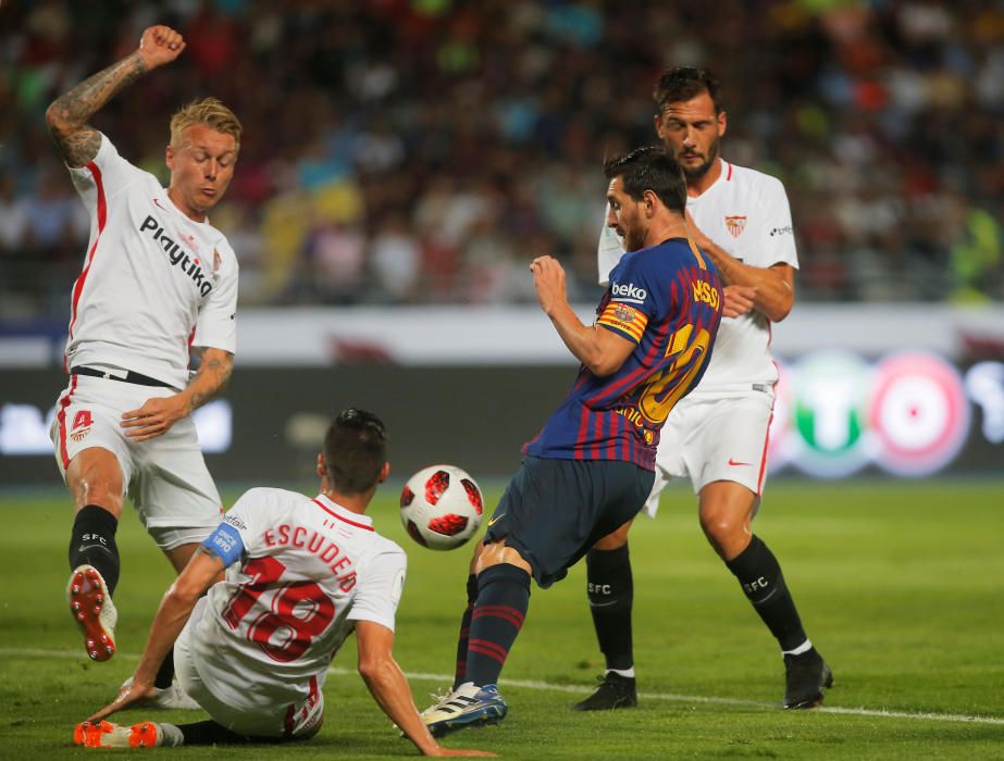 El Sevilla-Barça de Supercopa, en imágenes