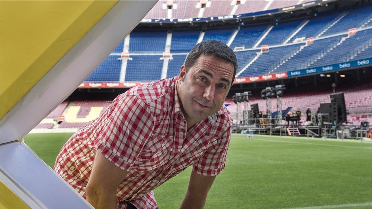 Jordi Herreruela, director del Cruïlla de Barcelona, este martes en uno de los escenarios del festival, el Camp Nou.