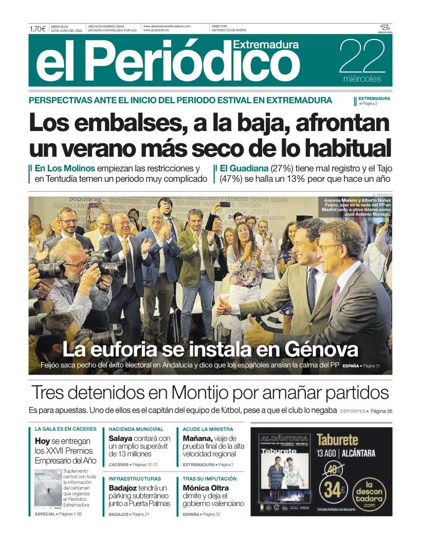 Consulta la portada correspondiente al día 22 de junio del 2022