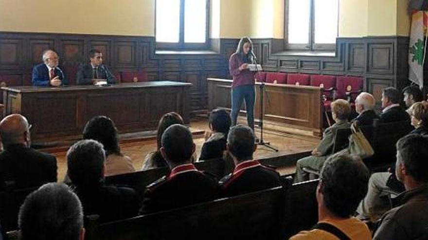 Lectura a càrrec de l&#039;alumna de l&#039;IES Sant Ramon, Maria Romera