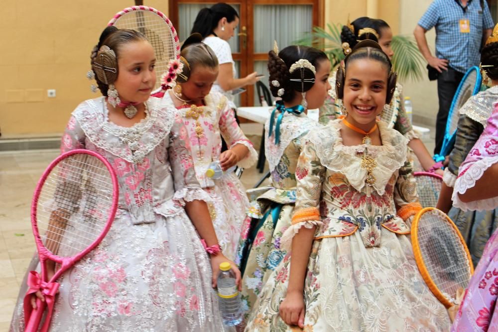 Las falleras de 2017, 2018 y 2019, en la Batalla de Flores