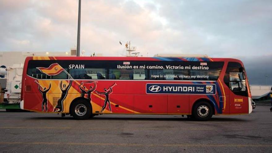 El autobús de la Selección Española de Fútbol.