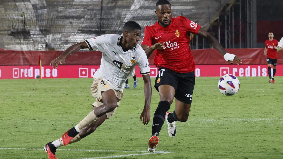 Mosquera en un partido de liga contra el Mallorca