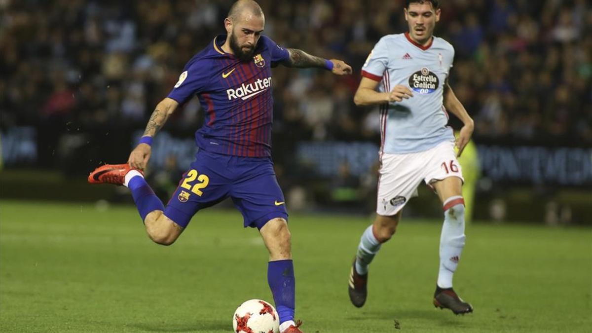 Aleix Vidal, en el partido de ida de Copa contra el Celta en Balaídos