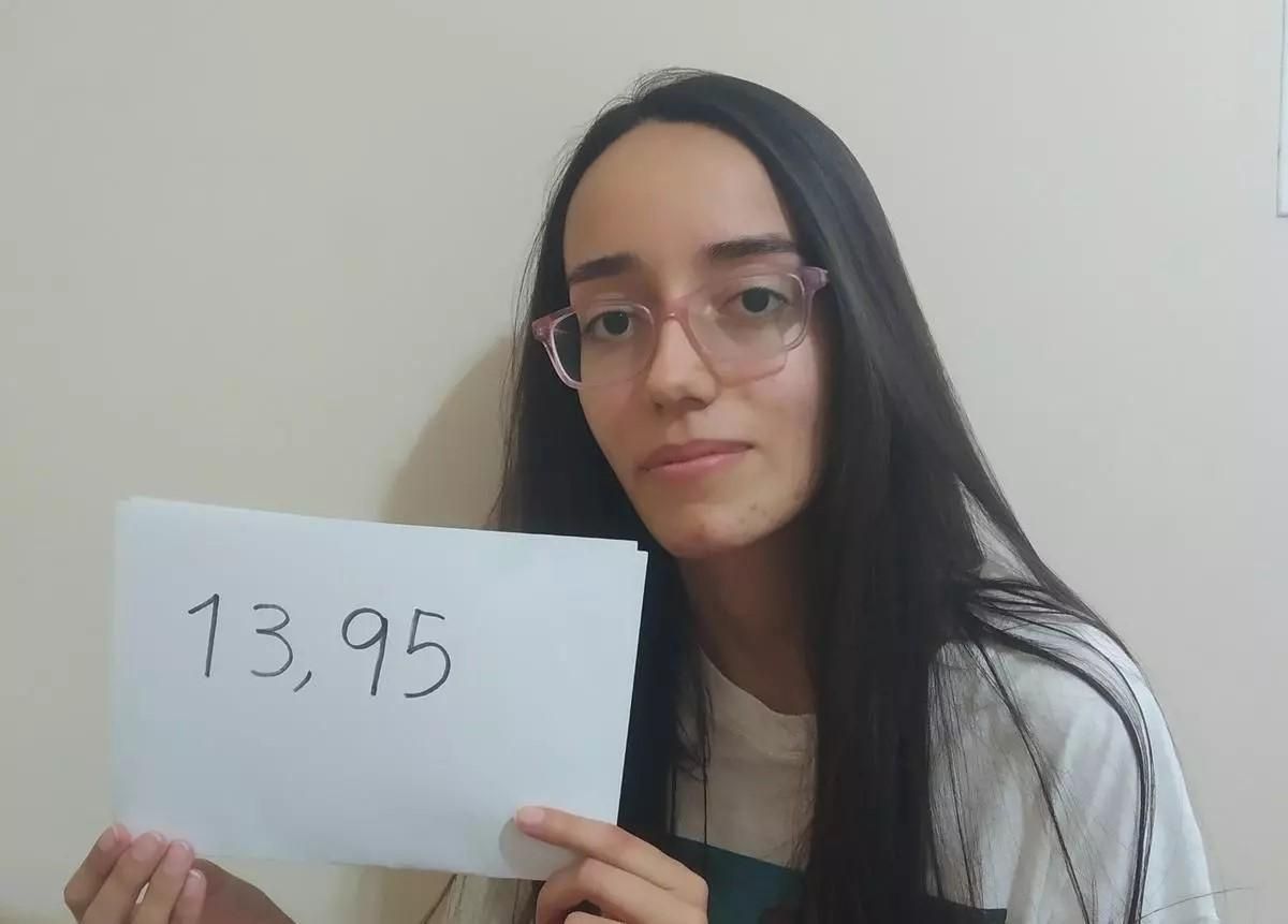 Imagen de archivo de María Amalia Sánchez, cuando obtuvo la mejor nota de la PEvAU en 2021, un 13,95.