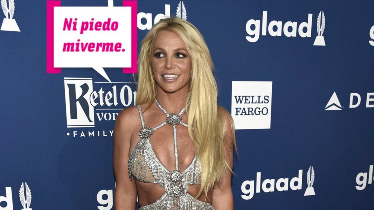 Britney Spears con un vestido que le queda pequeño