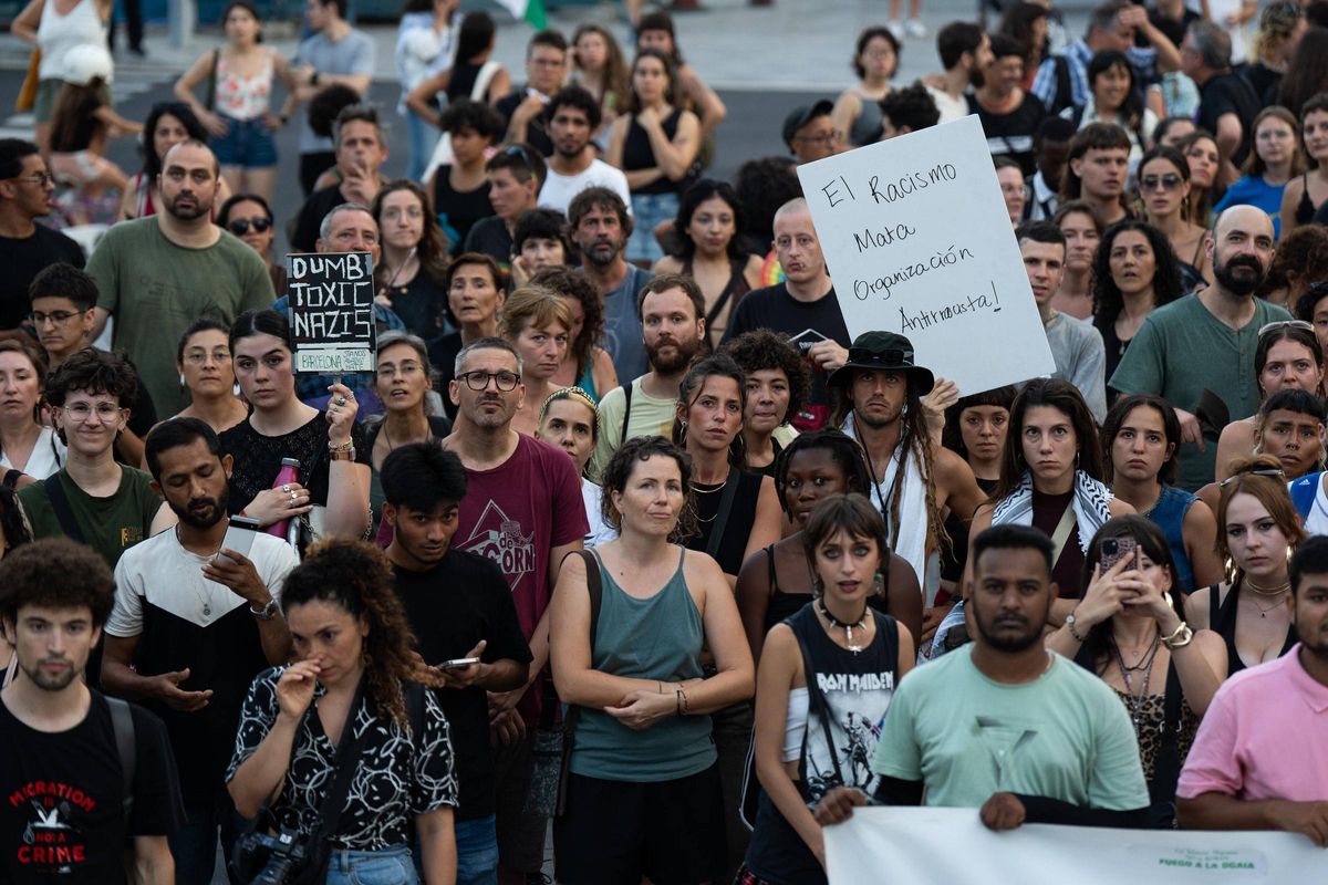 Gran manifestación antiracista en Barcelona
