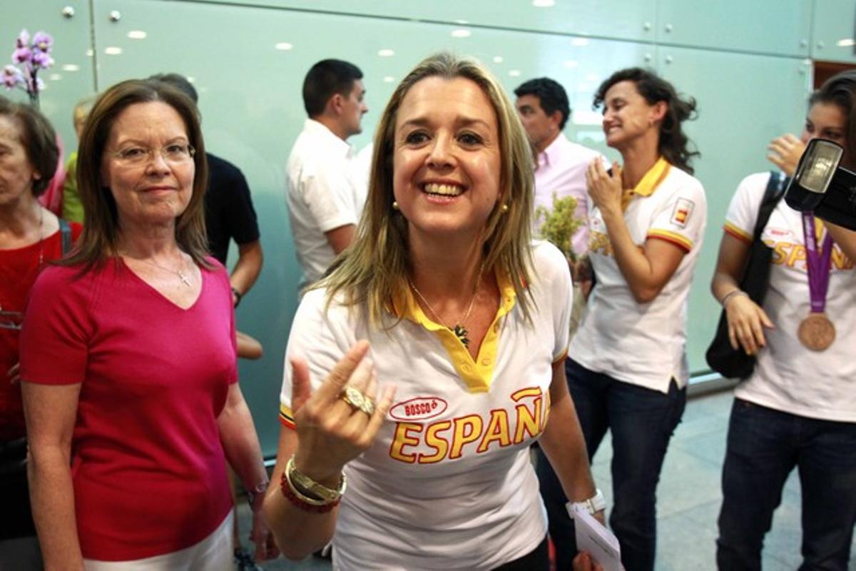 L’exseleccionadora espanyola de sincronitzada, Anna Tarrés, als Jocs de Londres. L’exseleccionadora espanyola de sincronitzada, Anna Tarrés, als Jocs de Londres.