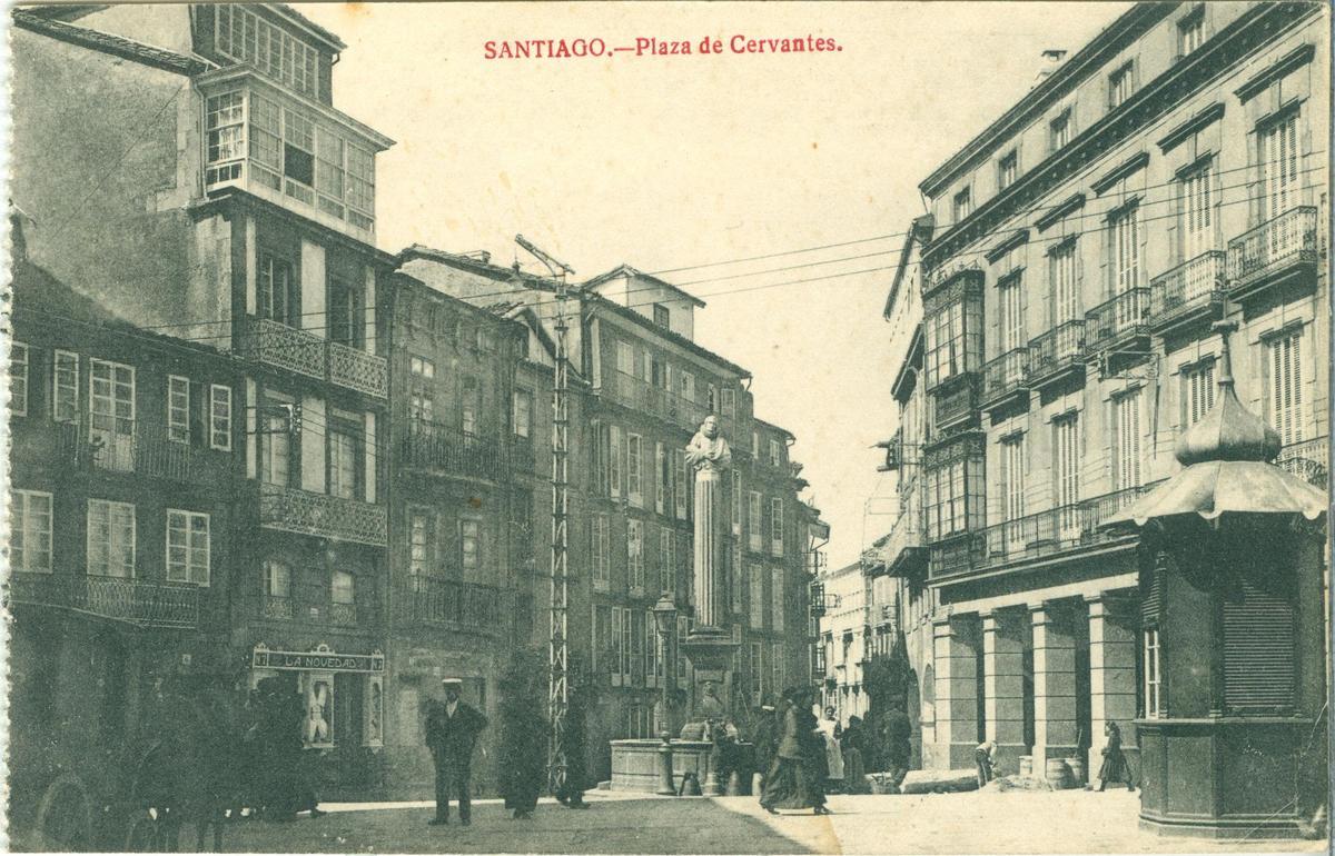 La Plaza de Cervantes a comienzos del siglo XX