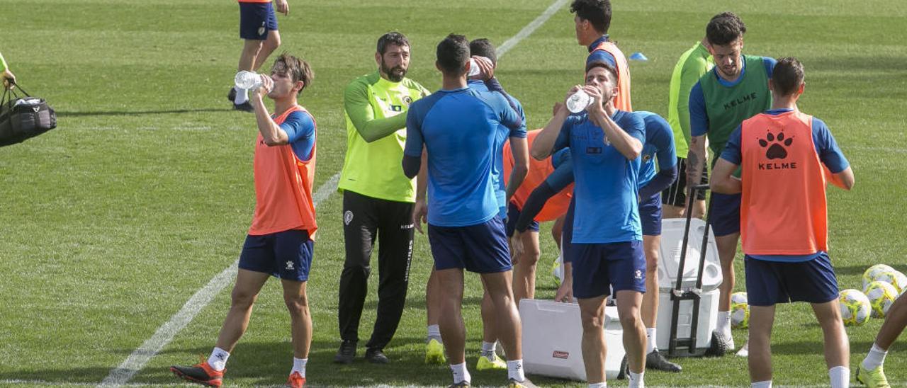 Antonio Moreno, la pasada semana en un entrenamiento.