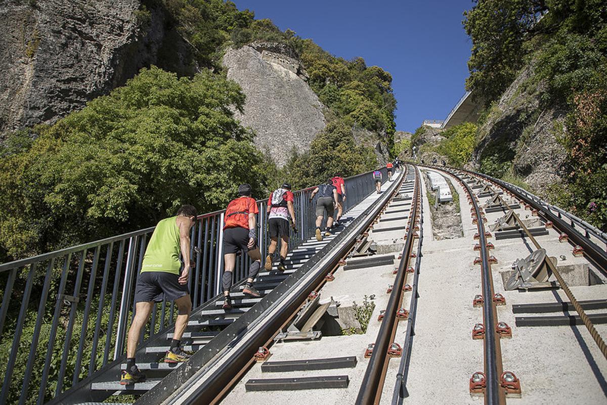 Una imatge de l'edició del 2025 que evidencia la verticalitat del repte