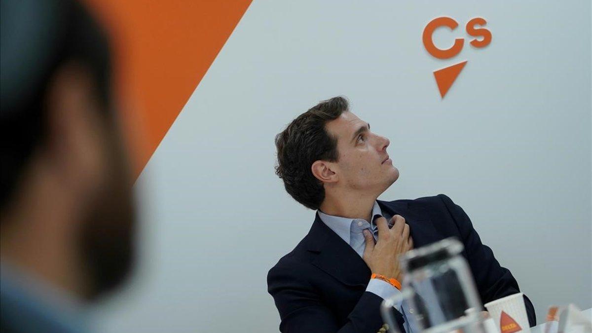 Albert Rivera en la reunión del Comité Ejecutivo de Ciudadanos