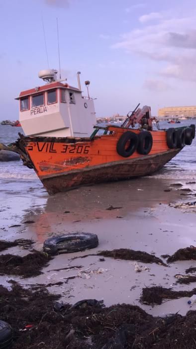 Los efectos del temporal Kurt en Arousa