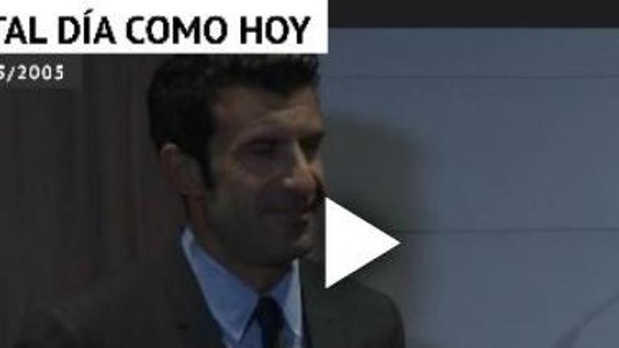 El último partido de Figo en el fútbol español