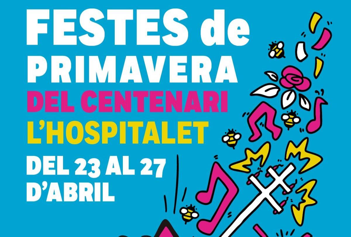 Cartel de las 'FIestas de Primavera' de L'hospitalet de 2025