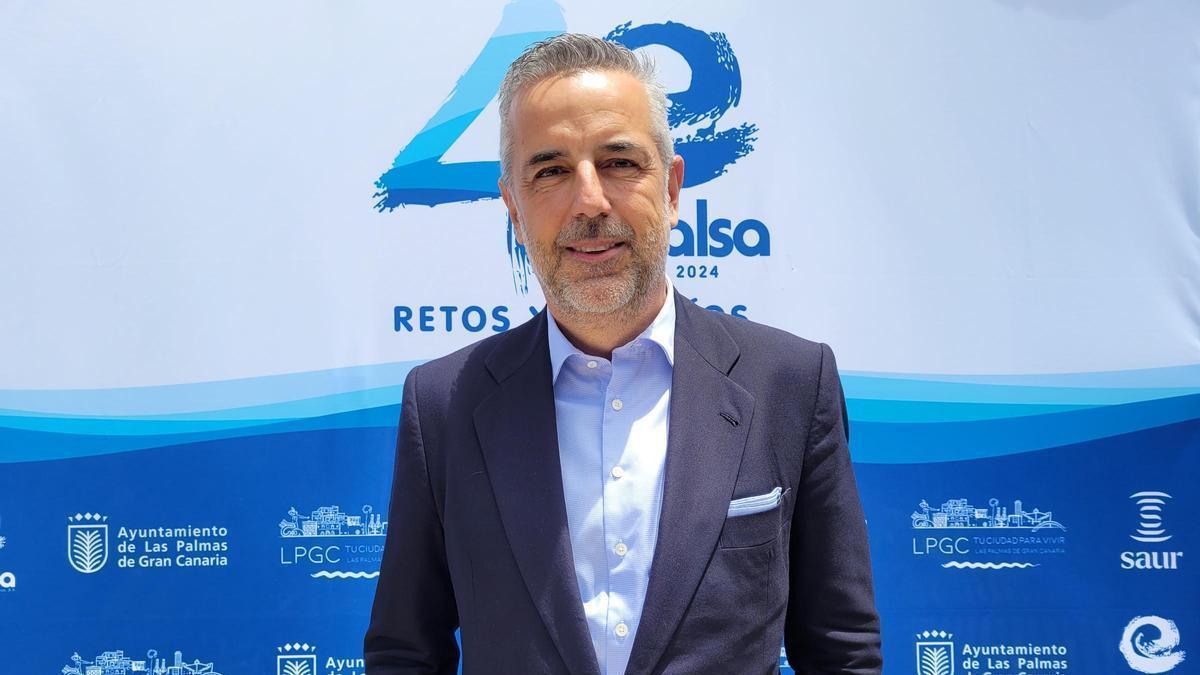 Borja Blanco, director de Idadesal, ayer en el 40 aniversario de Emalsa.