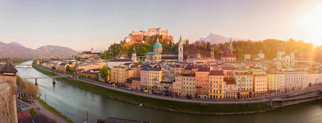 El río Salzach a su paso por Salzburgo.