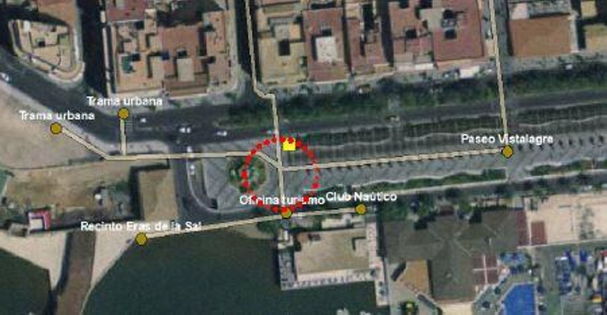 Ubicación en el Paseo Vista Alegre de el aseo público