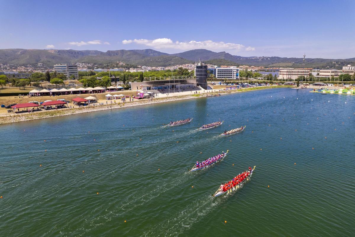 Vista aérea de una competición de Dragon Boat, en una imagen de archivo.