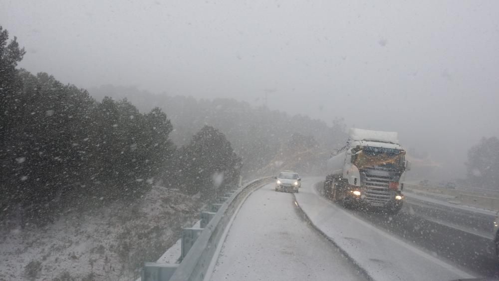 Nieve en el Puerto de la Cadena