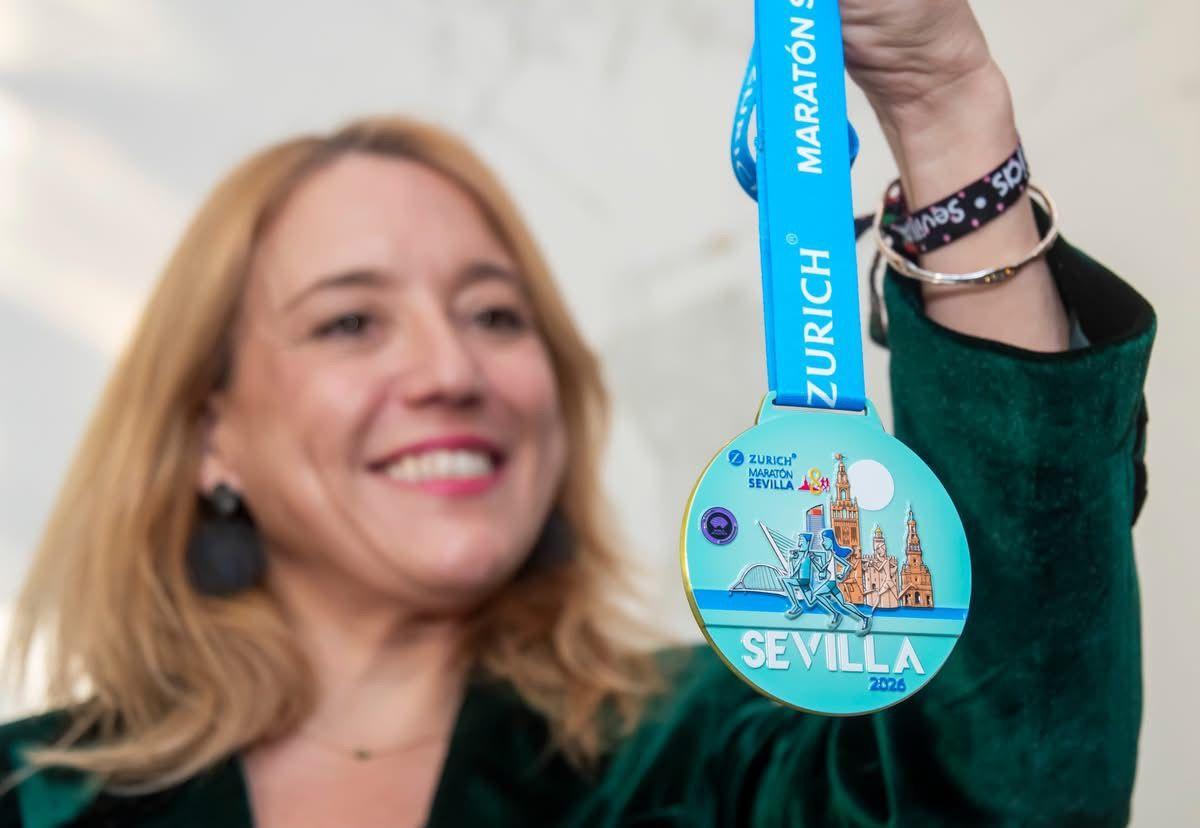 Medalla original del Zurich Maratón Sevilla.