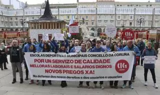 El personal de las Escolas Deportivas reclama mejoras