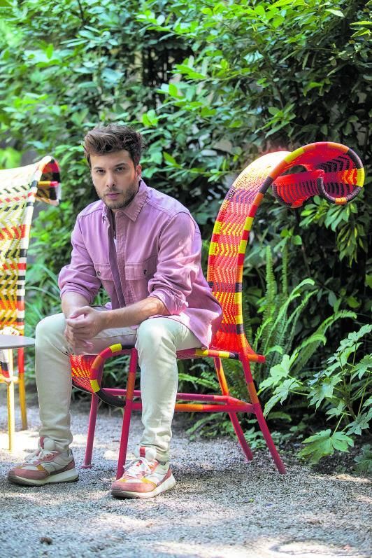 El músico Blas Cantó, ayer en los jardines del hotel Can Bordoy.