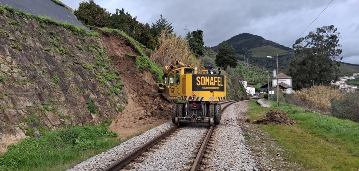 Trabajos de Infraestruturas de Portugal tras el paso de Kristin