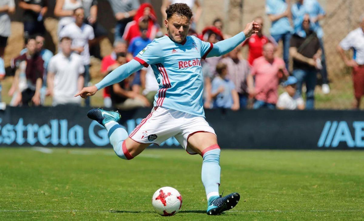 Diego Alende, en su etapa en el filial del Celta.