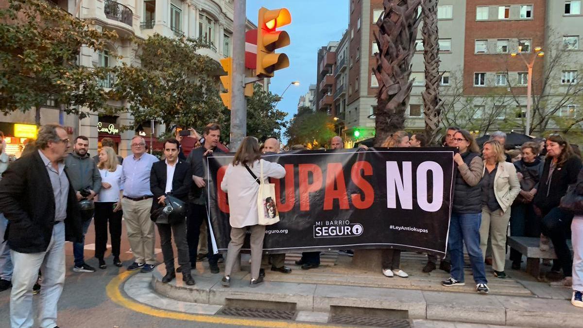 Manifestación contra los okupas