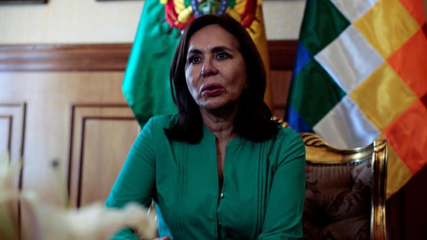 La ministra de Exteriores boliviana, Karen Longaric.