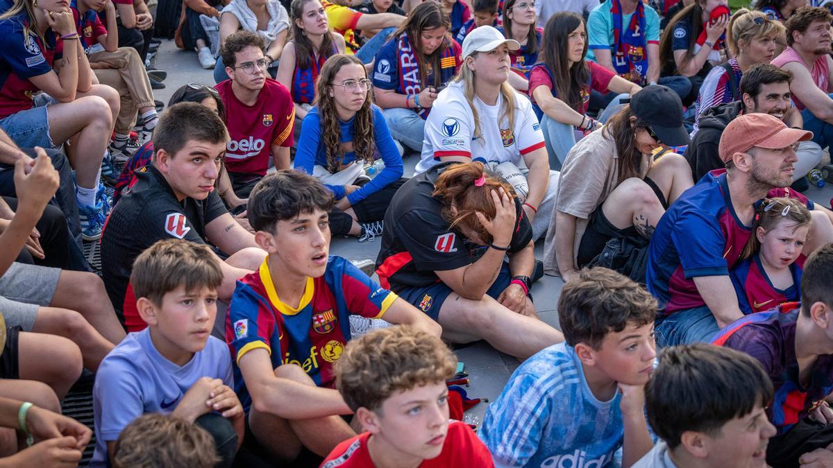 Ambiente en Barcelona por la  final de la Champions femenina Barça-Arsenal