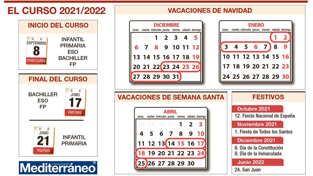 Calendario escolar 21/22