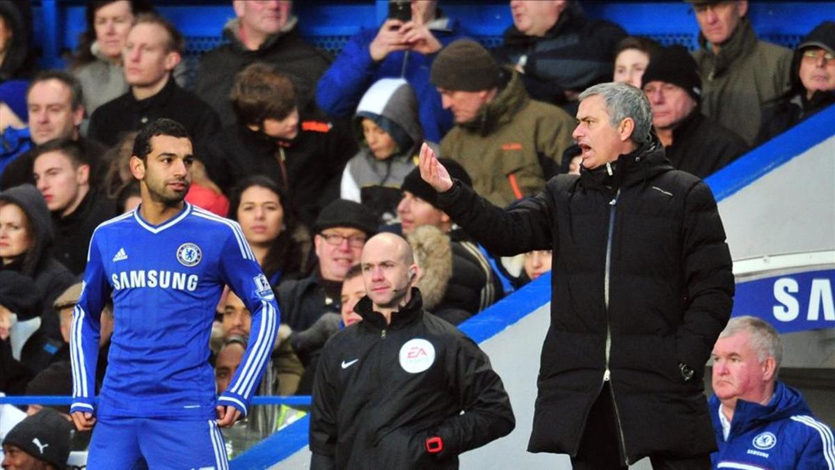 Salah y Mourinho, juntos en el Chelsea