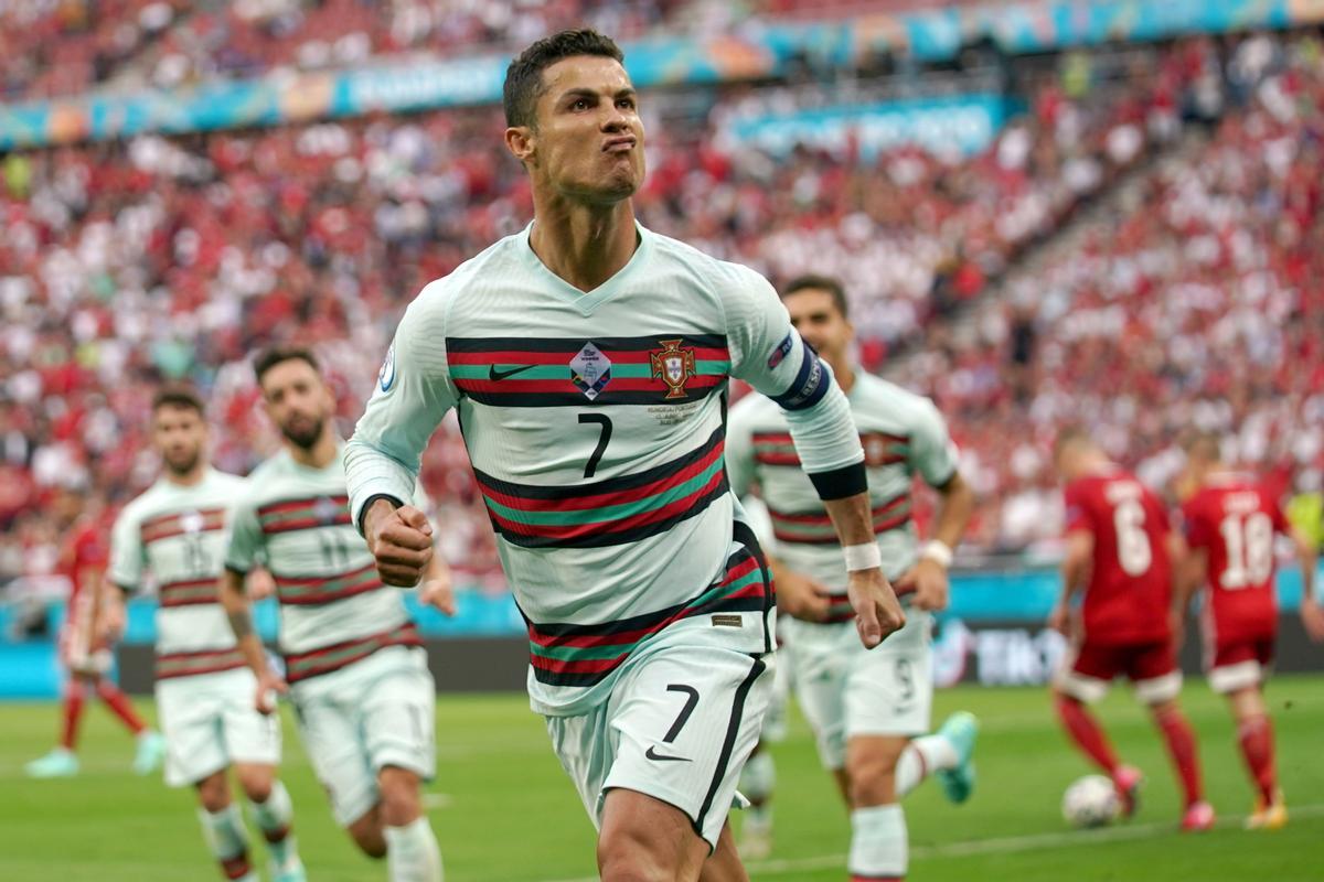Cristiano Ronaldo, máximo goleador europeo, en la Eurocopa 2020