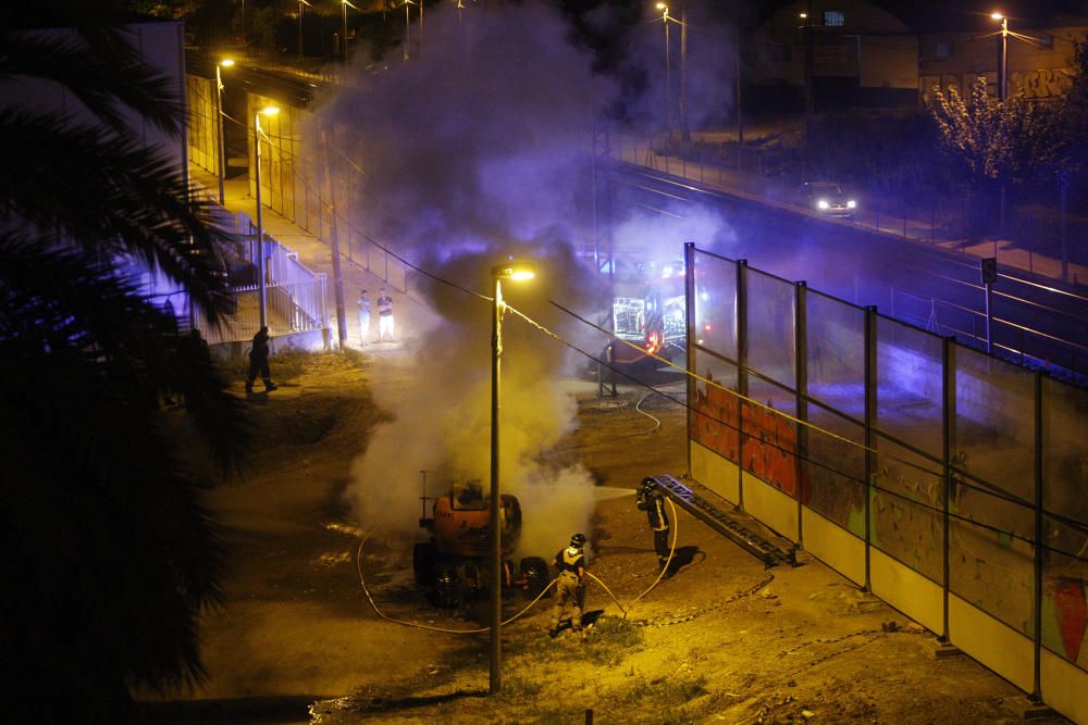 Noche de actos vandálicos en las vías