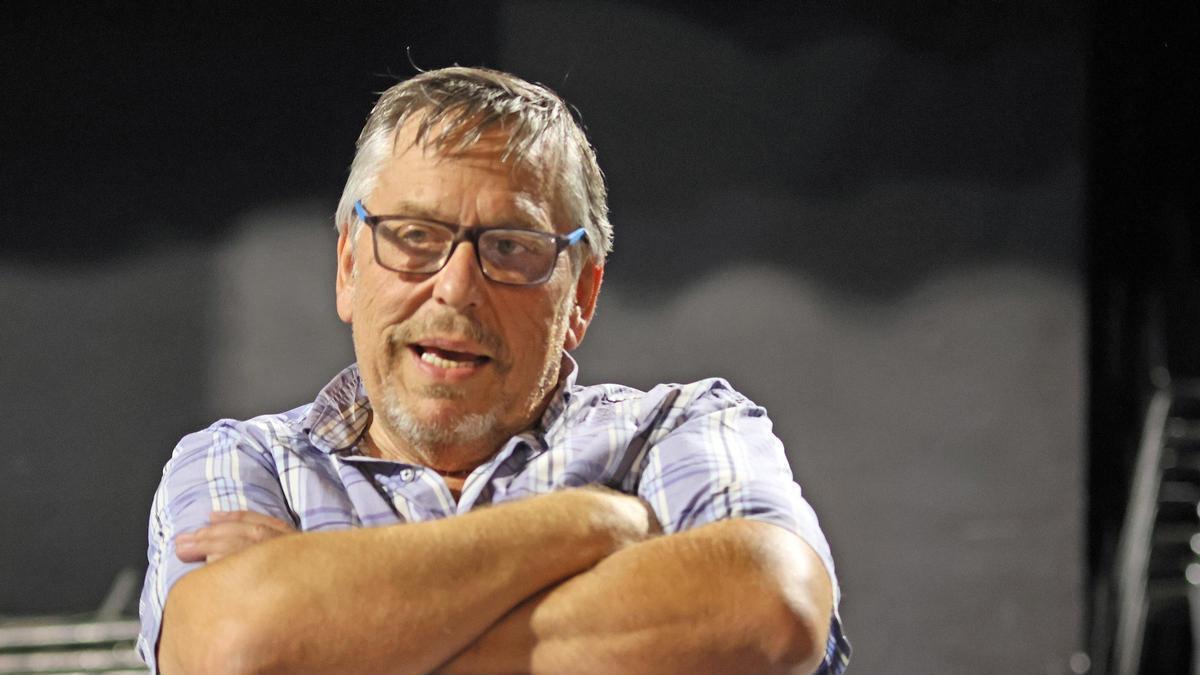 Xavier Cots a l'assaig de l'obra "El retaule del flautista"