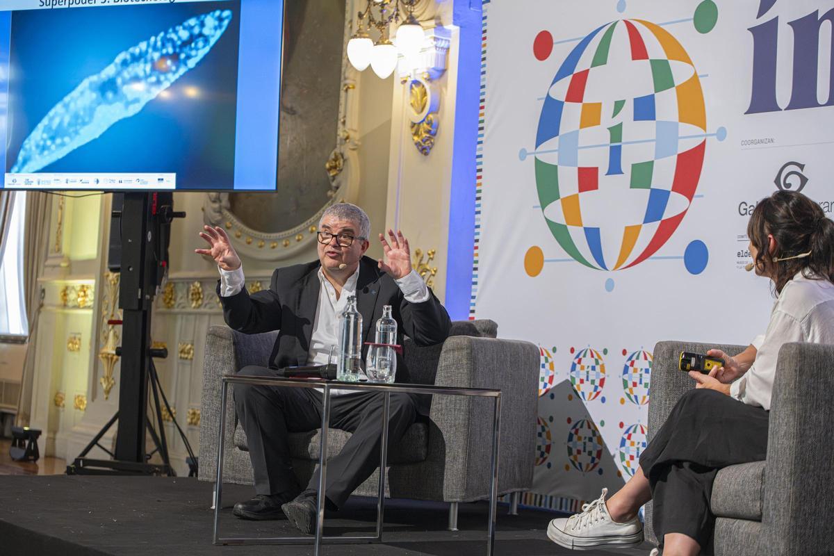 José Joaquín Hernández Brito esta mañana, durante su intervención en el festival Ínsula.