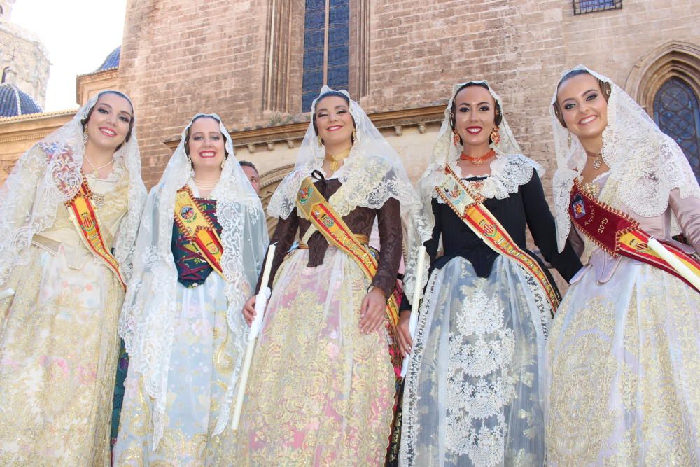 Falleras mayores 2019 en la Procesión de la Virgen