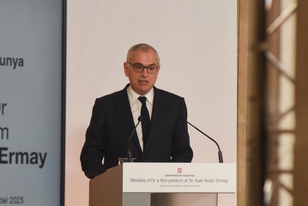 Marc Puig, consejero delegado de Puig, en el acto de entrega de la Medall d'Or de la Generalitat a Isak Andic