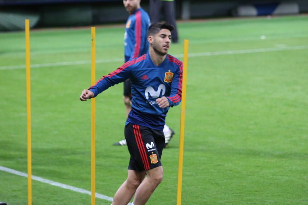 Entrenamiento y rueda de prensa de la Selección Española en Málaga