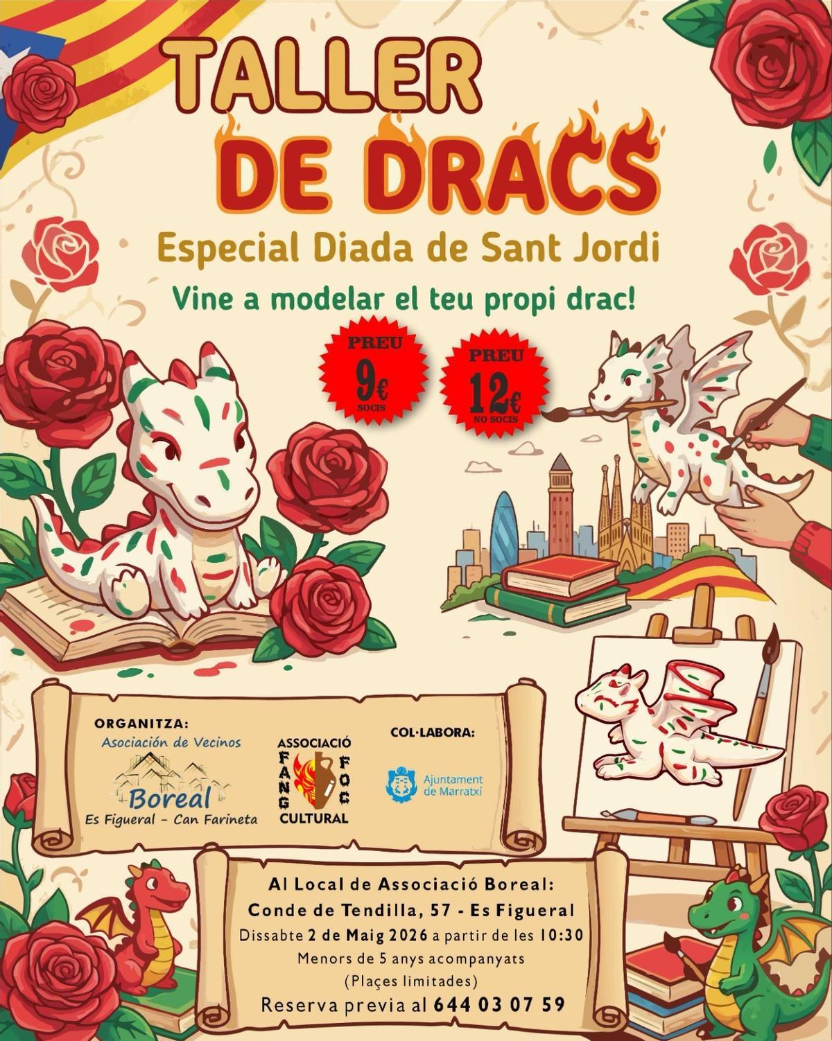 El cartel que anuncia el taller infantil.