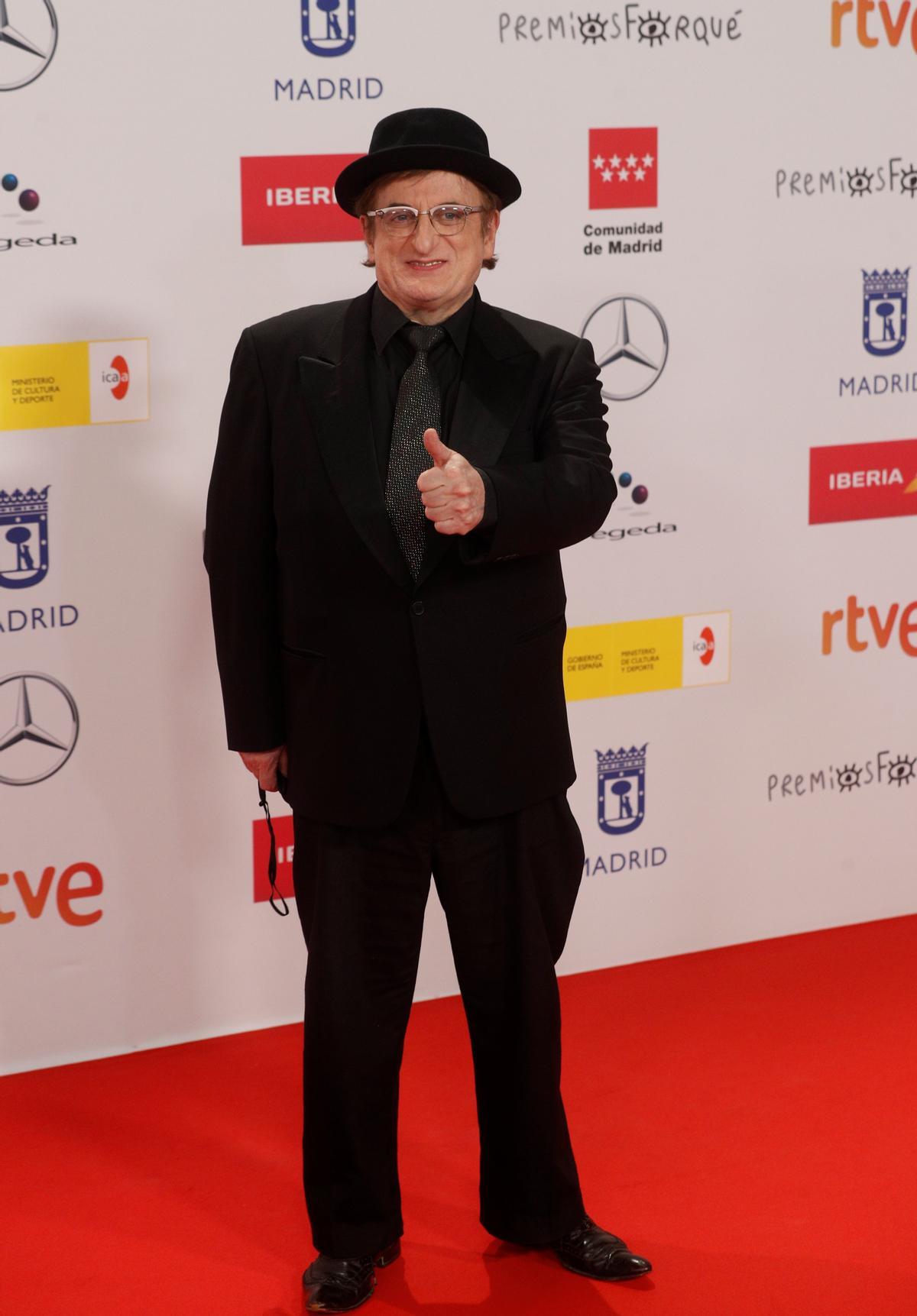 El cantante y actor Javier Gurruchaga a su llegada a la gala de entrega de los Premios Forqué,.