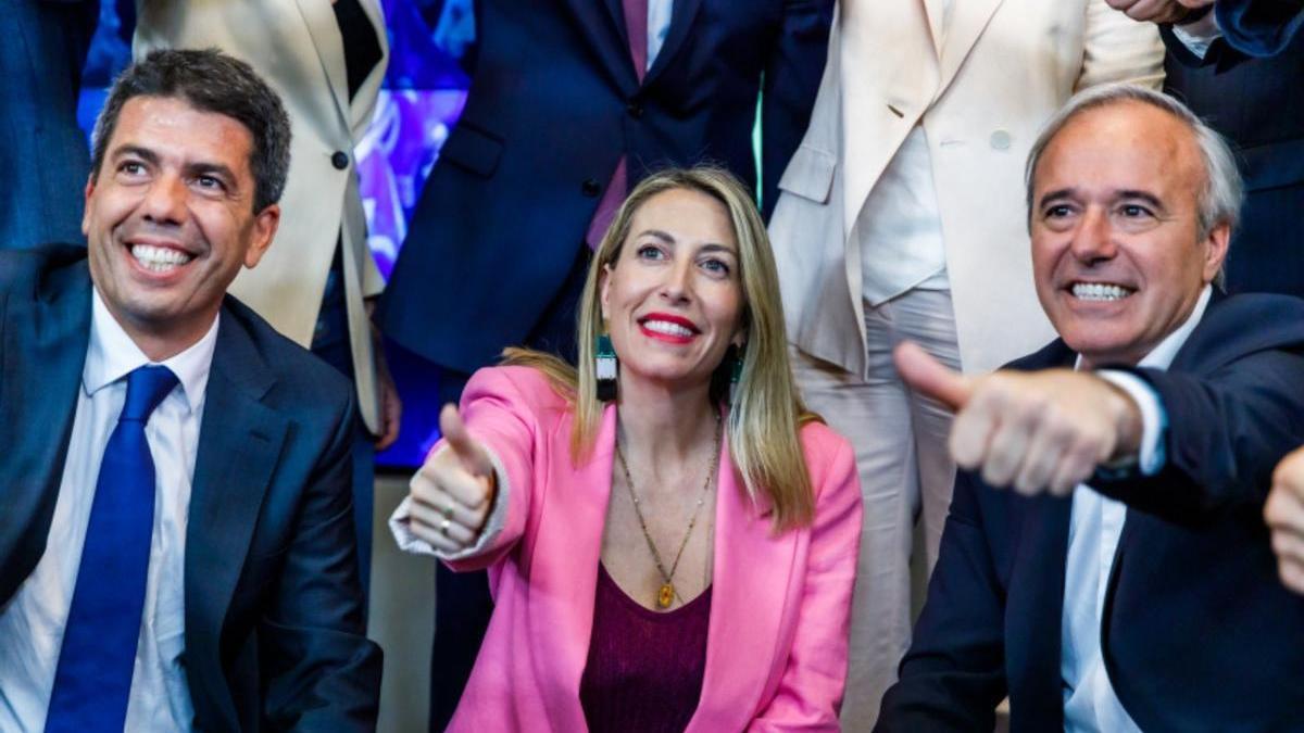 María Guardiola, ayer en Madrid en la reunión de la ejecutiva nacional.